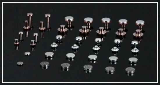 Оптовая продажа серебряных контактов биметаллические контактные заклепки из серебряного сплава электрические контакты для переключателя